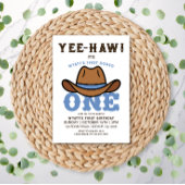 カウボーイブルーファーストロデオファースト誕生日 招待状
