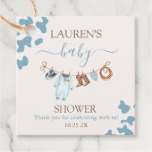 カウボーイブルーベビーシャワー少年 フェイバータグ (正面)