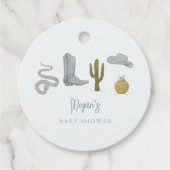 カウボーイブルーベビーシャワー フェイバータグ (正面)