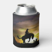 カウボーイブロンクライダーとバッキング馬 缶クーラー (缶正面)