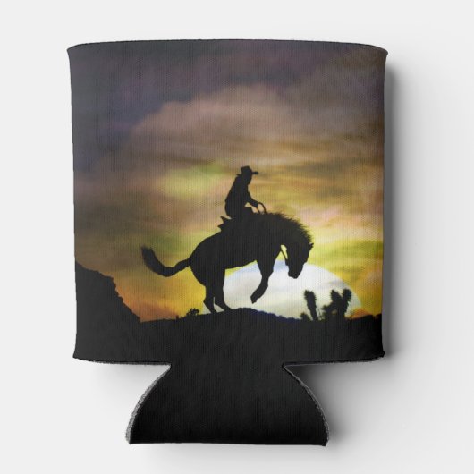 カウボーイブロンクライダーとバッキング馬 缶クーラー (裏面)