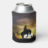 カウボーイブロンクライダーとバッキング馬 缶クーラー (缶裏面)