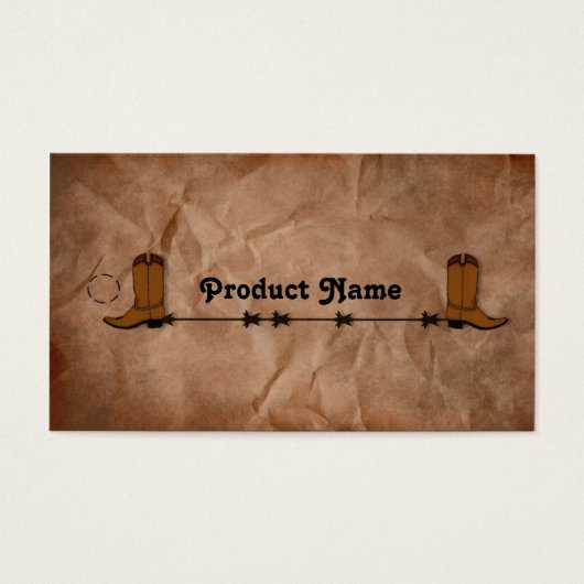 カウボーイブーツつるラベル (正面)