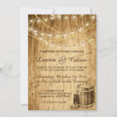 カウボーイブーツとの国の結婚式の招待状 招待状 (正面)