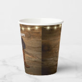 カウボーイブーツとひまわりのウェスタンウェディング 紙コップ (左)