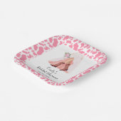 カウボーイブーツとウェディングドレスのブライズシャワー ペーパープレート (傾斜あり)