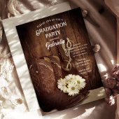 カウボーイブーツとデイジーウェスタン卒業パーティー 招待状