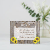 カウボーイブーツとヒマワリRSVP結婚's 案内ポストカード (スタンド正面)