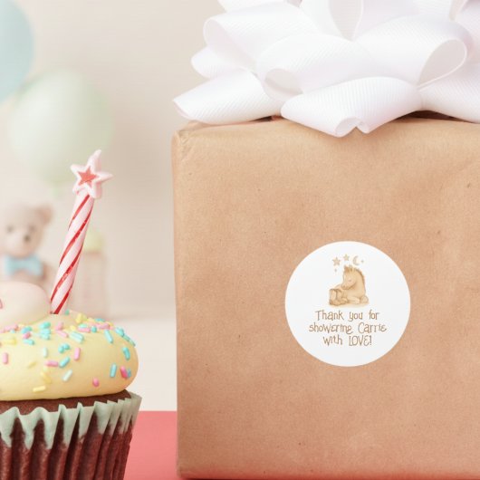 カウボーイブーツとフォール赤ちゃんシャワー ラウンドシール