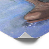 カウボーイブーツとワイルドフラワーブーケ ポスター (角)