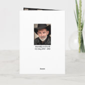 カウボーイブーツと帽子の生活お祝い カード (裏面)