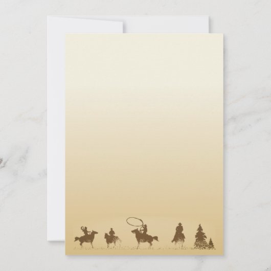 カウボーイブーツと帽子の誕生日招待状 招待状 (裏面)