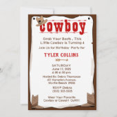 カウボーイブーツと帽子の誕生日招待状 招待状 (正面)