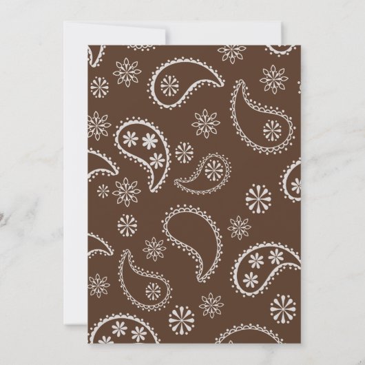 カウボーイブーツと帽子の誕生日招待状 招待状 (裏面)