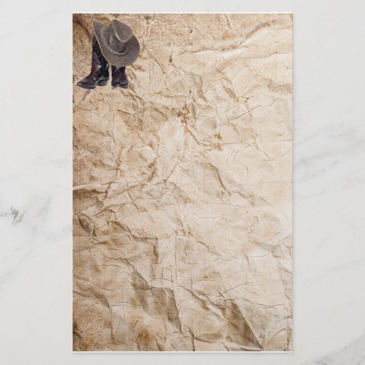 カウボーイブーツと帽子 便箋 (正面)