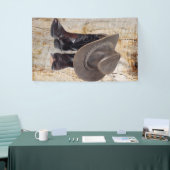 カウボーイブーツと帽子 横断幕 (トレードショー)