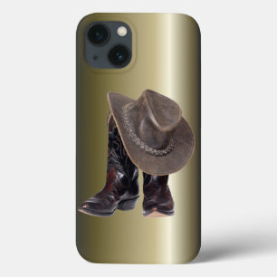 カウボーイブーツと帽子 iPhone 13ケース