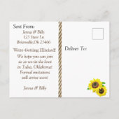 カウボーイブーツと救ひまわりのDateWedding P ポストカード (裏面)