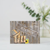 カウボーイブーツと救ひまわりのDateWedding P ポストカード (スタンド正面)