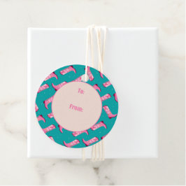 カウボーイブーツと花 フェイバータグ