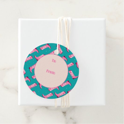 カウボーイブーツと花 フェイバータグ (インサイチュ)