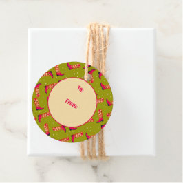 カウボーイブーツと花 フェイバータグ