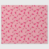 カウボーイブーツと花 ラッピングペーパー (フラット)