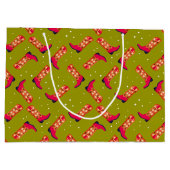 カウボーイブーツと花 ラージペーパーバッグ (裏面)