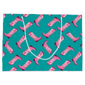 カウボーイブーツと花 ラージペーパーバッグ (裏面)