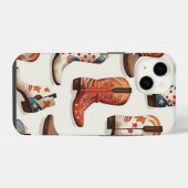 カウボーイブーツのデザイン iPhoneケース (裏面横)