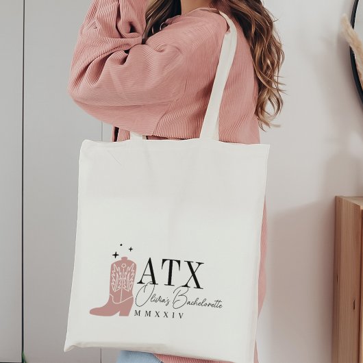 カウボーイブーツのパーソナライズ オースティン バチェロレッテパーティー トートバッグ