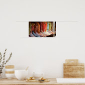 カウボーイブーツのラインアップのポスター ポスター (キッチン)