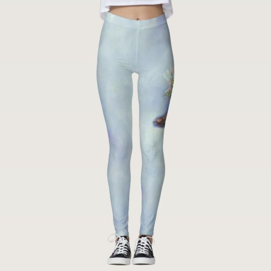 カウボーイブーツのワイルドフラワー レギンス (正面)