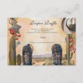 カウボーイブーツの赤ちゃんおむつくじ エンクロージャーカード (正面)