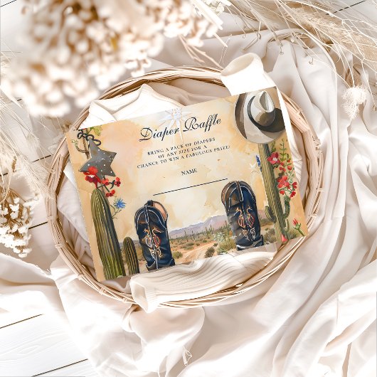 カウボーイブーツの赤ちゃんおむつくじ エンクロージャーカード