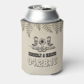 カウボーイブーツひまわり及び馬蹄形素朴 缶クーラー (缶裏面)