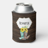 カウボーイブーツひまわり木DIY名 缶クーラー (缶裏面)