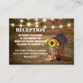 カウボーイブーツひまわり結婚の西の方向 エンクロージャーカード (正面)