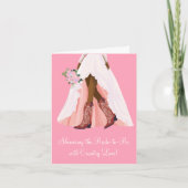 カウボーイブーツアフリカ系アメリカ人の花嫁のシャワー カード (正面)