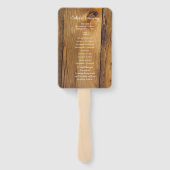 カウボーイブーツアンドレースウェスタン結婚式 プログラム ハンドファン (裏面)