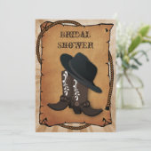 カウボーイブーツウェスタンブライダルシャワー 招待状 (スタンド正面)
