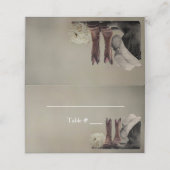 カウボーイブーツウェスタン結婚ズプレイスエスコートカード プレイスカード (外部開封)