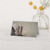 カウボーイブーツウェスタン結婚ズプレイスエスコートカード プレイスカード (裏面)