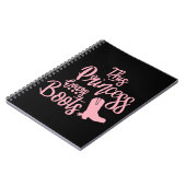 カウボーイブーツウエスタン女性のカーボーイプリンセスライン踊り ノートブック (左側)