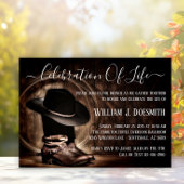 カウボーイブーツカウボーイハット葬儀記念サービス 招待状