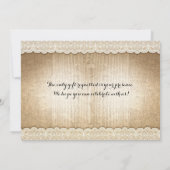 カウボーイブーツカントリーウェスタン結婚アフターズBBQ 招待状 (裏面)