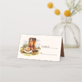 カウボーイブーツカントリーウェスタン結婚ズ プレイスカード (正面)