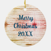 カウボーイブーツカントリーホームステッド設立 セラミックオーナメント (裏面)