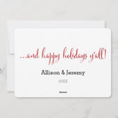 カウボーイブーツクリスマスカード シーズンカード (裏面)