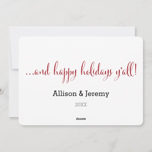 カウボーイブーツクリスマスカード シーズンカード (裏面)